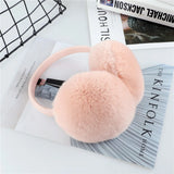 Cache-Oreilles Hiver Femme en Fourrure de Lapin Rex Style Mode Double Face