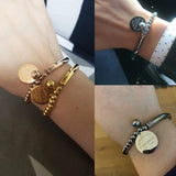 Bracelet en Acier Inoxydable avec Perles pour Femmes