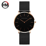Montre femme Hannah Martin cadran blanc et bracelet maille milanaise argenté