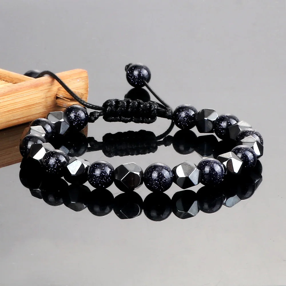 Hematite stone yoga bracelet