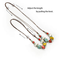Collier Rétro avec Pendentif en Céramique pour Femmes