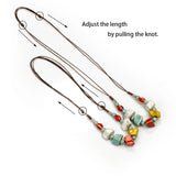 Collier Rétro avec Pendentif en Céramique pour Femmes