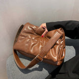 Soft Faux Leather Large Capacity Crossbody Bag