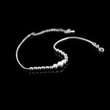 Bracelet Cheville Perles Boule en Argent 925
