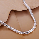 Bracelet en Argent Sterling 925 avec Chaîne Serpent 18K en Or