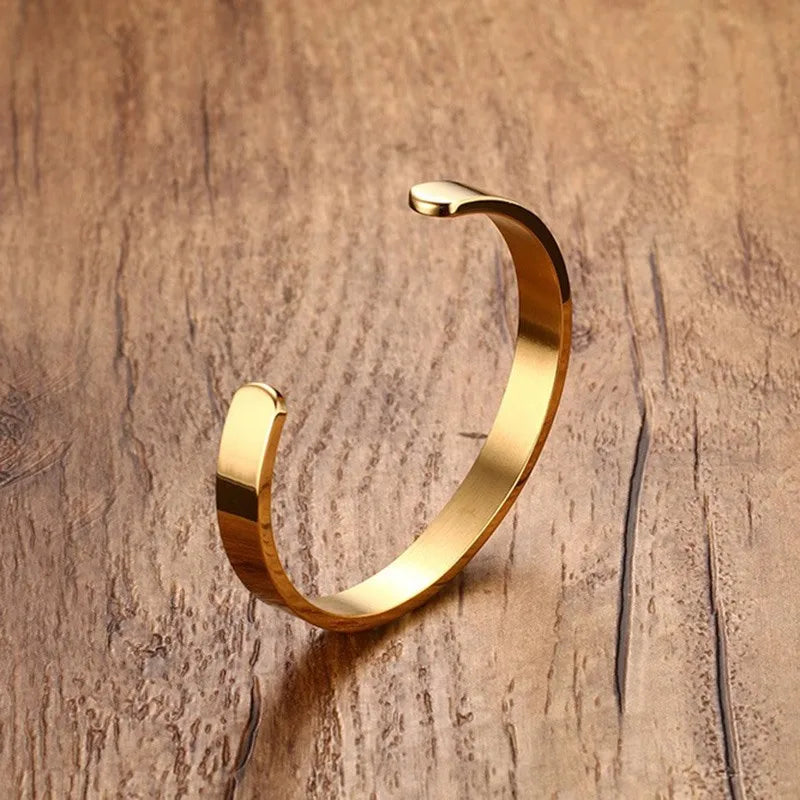 Bracelet Cuff en Acier Inoxydable