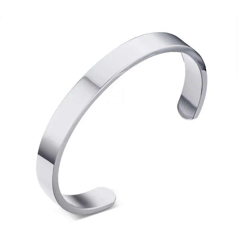 Bracelet Cuff en Acier Inoxydable