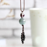 Collier Rétro avec Pendentif en Céramique pour Femmes