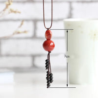 Collier Rétro avec Pendentif en Céramique pour Femmes