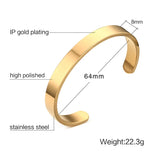 Bracelet Cuff en Acier Inoxydable