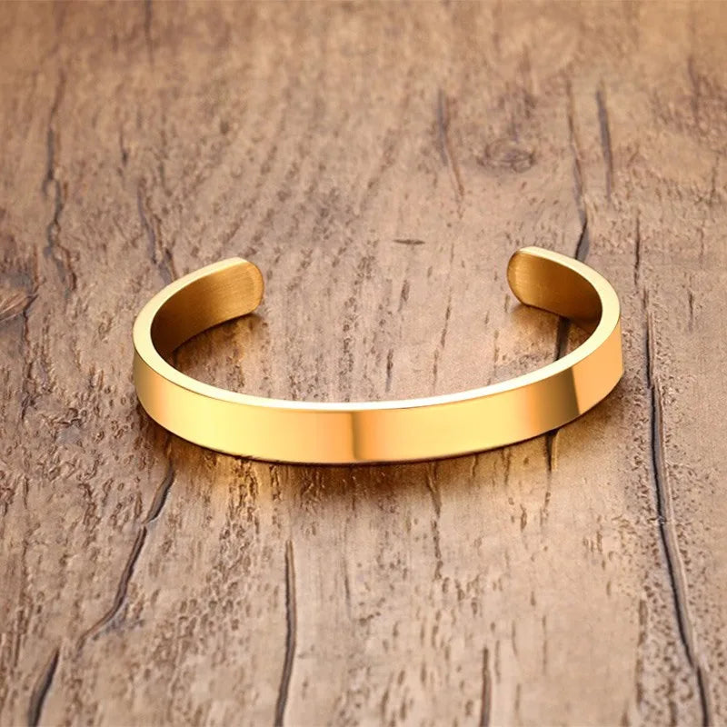 Bracelet Cuff en Acier Inoxydable