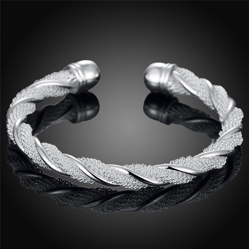 Braided Silver Plated Bracelet