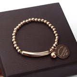 Bracelet en Acier Inoxydable avec Perles pour Femmes