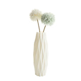 Vase Décoratif Blanc Moderne en Plastique Effet Céramique Nordic