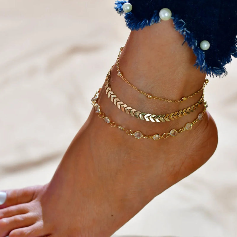 Bohemian anklet set