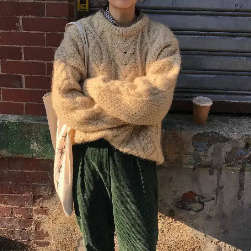 Pull en maille vintage pour femmes