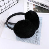 Cache-Oreilles Hiver Femme en Fourrure de Lapin Rex Style Mode Double Face