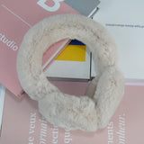 Cache-Oreilles Femme Style Hiver en Fourrure Naturelle de Lapin Rex Doux