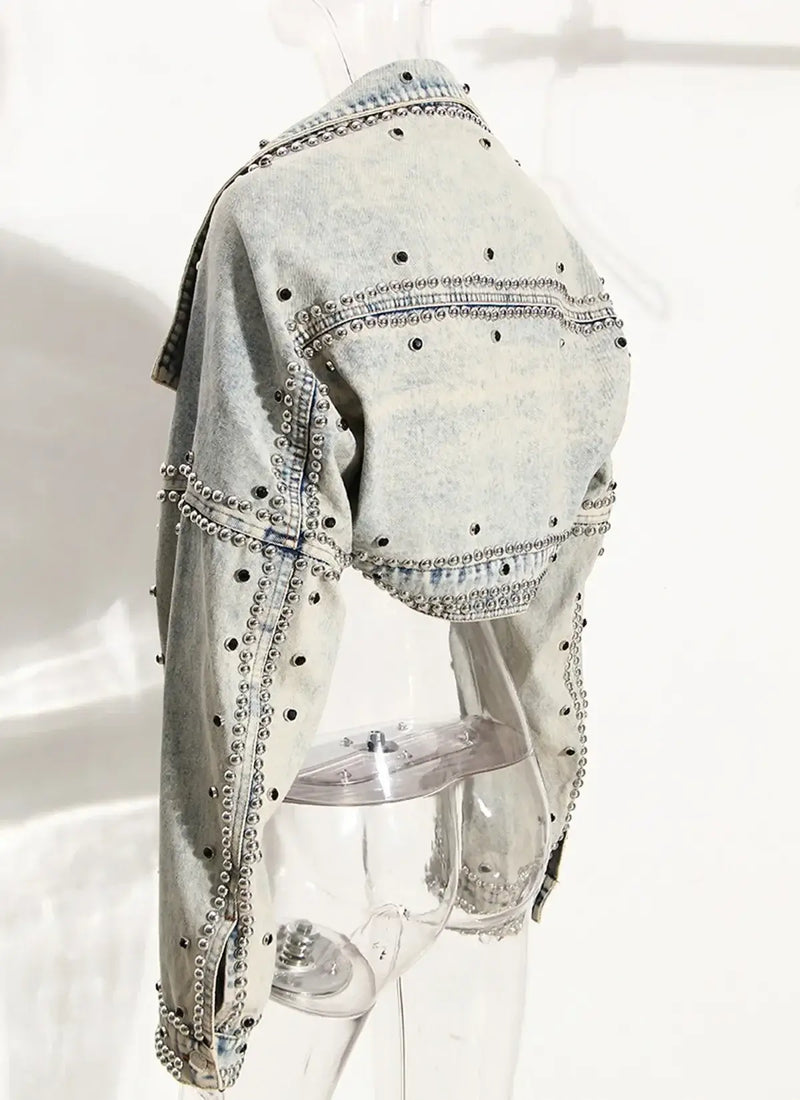 Veste en Denim Y2K pour Femme