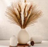 Bouquet Fleurs Séchées Pampas Queue De Lièvre Décor Bohème Maison