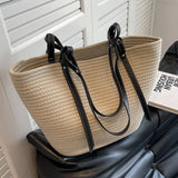 Grand sac de plage en paille pour femme