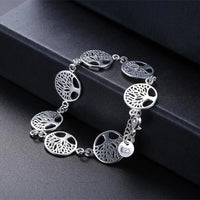 925 Sterling Silver Tree Flower Bracelet - Timeless Elegance
