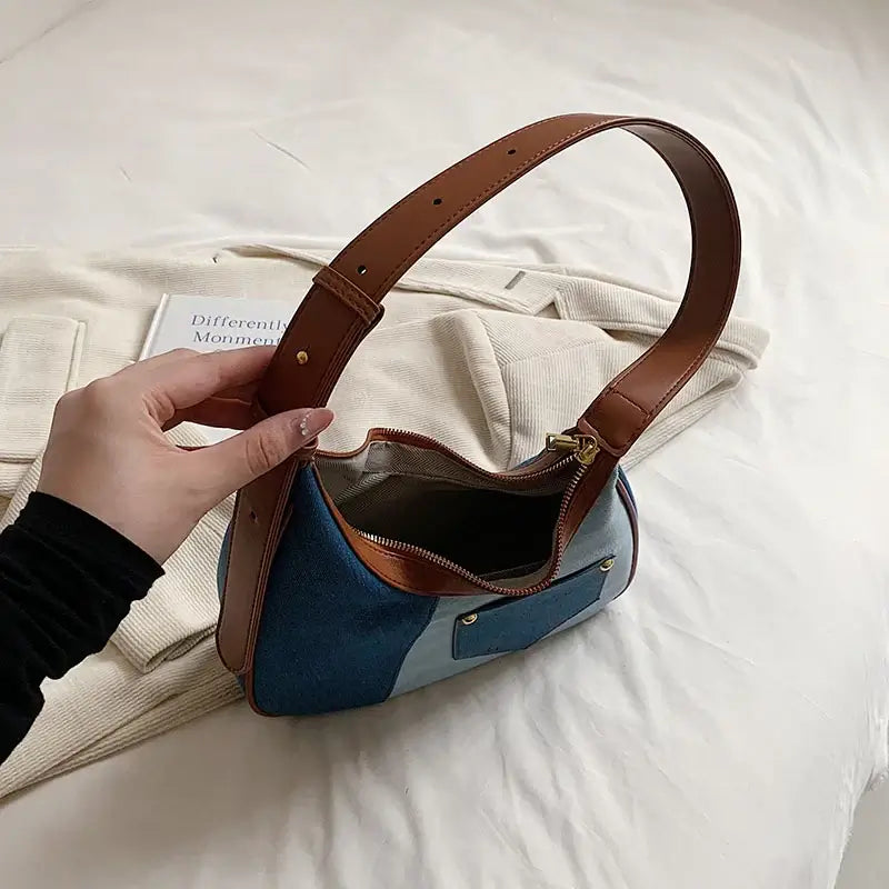 Sac à bandoulière rétro en denim
