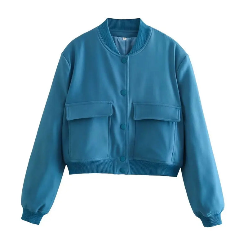 Veste Bomber Femme avec Poches Chic