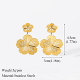 Boucles d'oreilles rondes en acier inoxydable