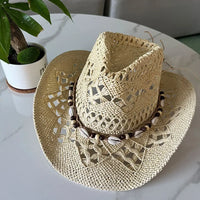 Chapeau Bohème en Paille pour Femme – Style Vintage Été et Plage