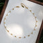 Collier Ras du Cou Élégant en Perles Tubulaires et Pierres Naturelles