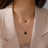 Stylish Double Layer Stainless Steel Necklace