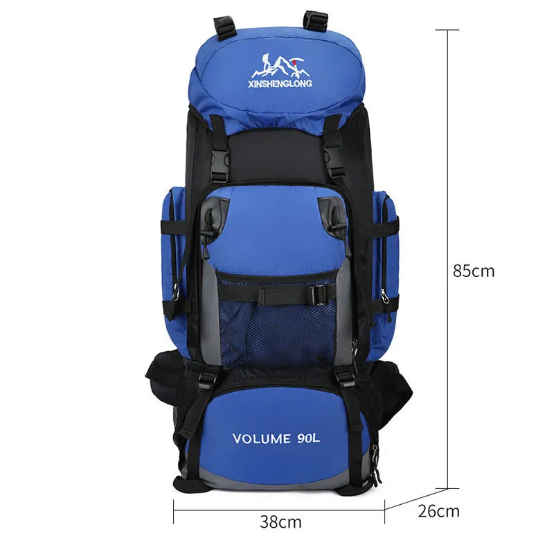 Mochila impermeable de gran capacidad de 90 L para aventureros al aire libre