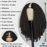 V Part Afro Curls Wig