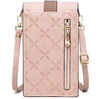 Checkered pattern crossbody bag for cell phone