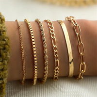 Ensemble de bracelets chaîne en acier inoxydable
