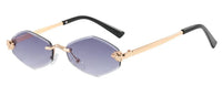 Lunettes de soleil polygonales vintage pour femmes
