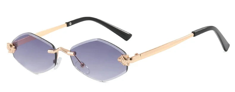 Lunettes de soleil polygonales vintage pour femmes