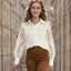 Chemisier Femme Vintage en Satin - Élégance Décontractée pour le Bureau