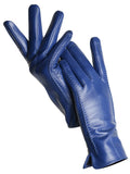 Gants Cuir Véritable Femme Hiver Fins Toucher Écran Doublure Velours Court