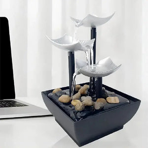 Fuente de agua Feng Shui para un diseño interior relajante