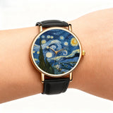 Montre femme bracelet cuir marron foncé cadran chiffres arabes