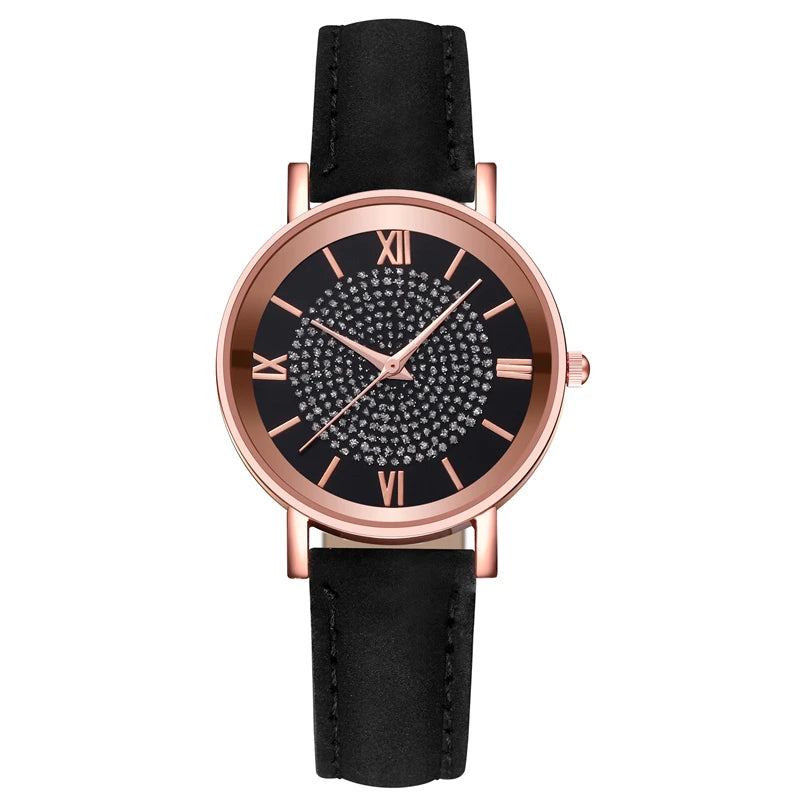 Montre femme quartz rose portée au poignet, élégante et discrète