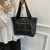 Spacious quilted tote bag
