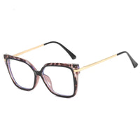 Lunettes Oversize Élégantes à Motif Léopard