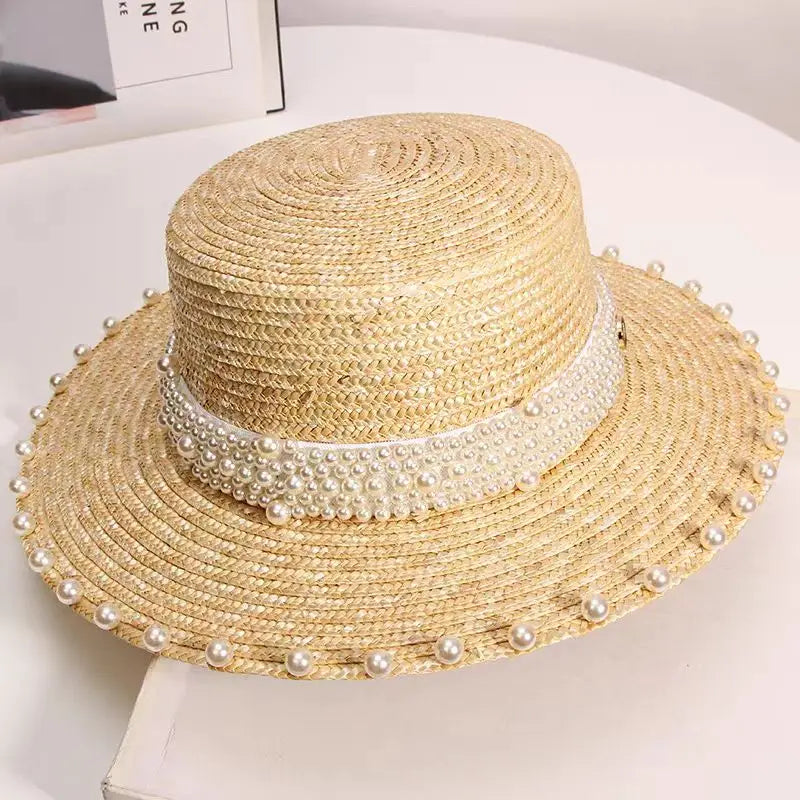 Chapeau Canotier en Paille pour Femme - Élégance et Protection Solaire
