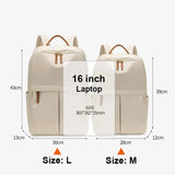 Women's Waterproof Oxford Backpack Modern Style with Laptop Compartment