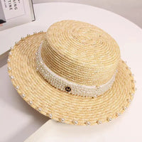 Chapeau Canotier en Paille pour Femme - Élégance et Protection Solaire