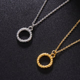 Collier Minimaliste avec pendentif Rond en Acier Inoxydable