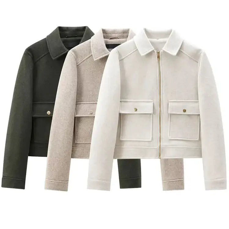 Veste Femme Élégante à Fermeture Éclair